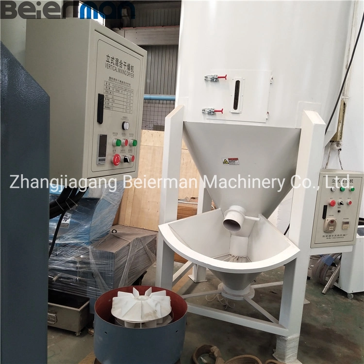 1000kg-3000kg Capacity PE HDPE LDPE Plastic Granule Pellet Vertical Screw Mixing Machine with Hot Air Drying System Temperature Control