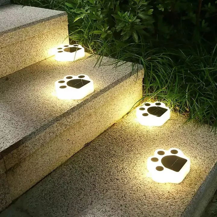 Outdoor LED Solar Lampe Bear Paw Garten Rasen Licht Dekor Landscape Underground Light IP65 Wasserdichte Lichtsteuerung für Patio Park