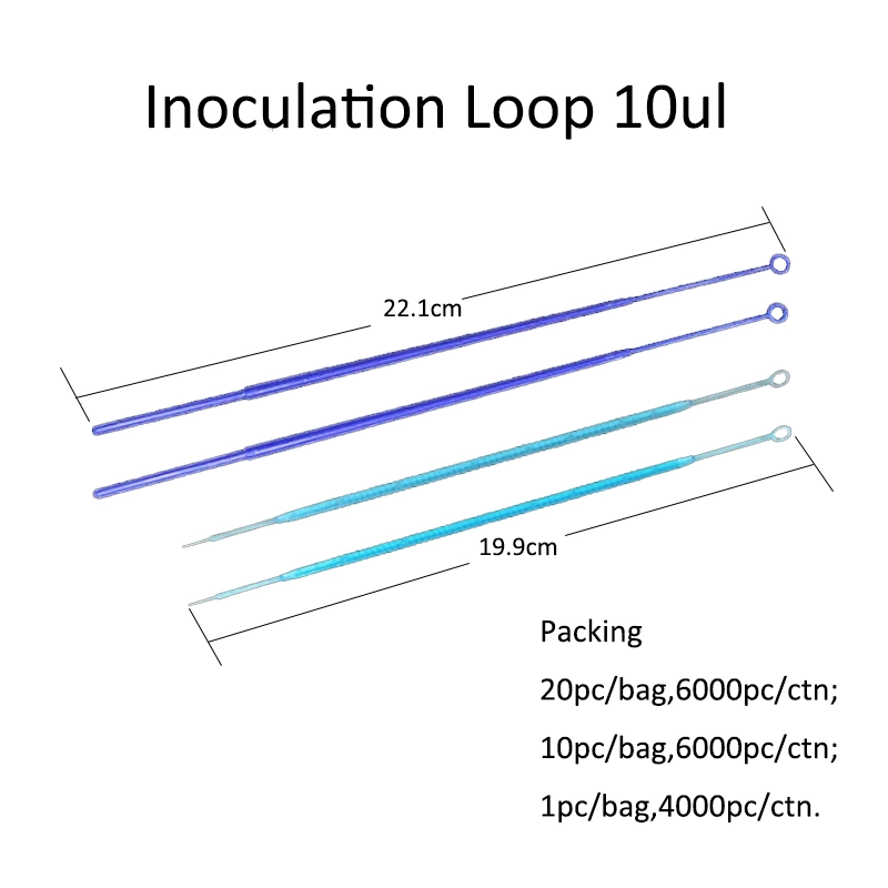 Plástico estéril1UL 10UL de bucle de inoculación de la inoculación de bucles para Lab