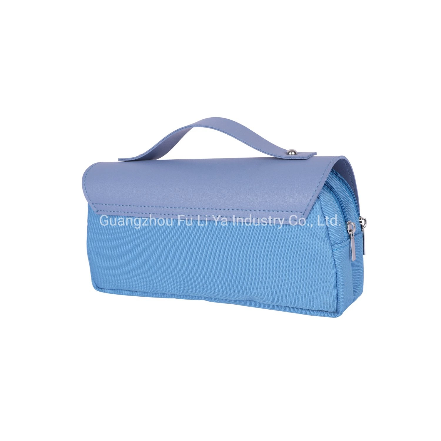 Blue Multi Stationery Set Pencil Case Makeup Bag Box Writing Case with Handle Two Compartments