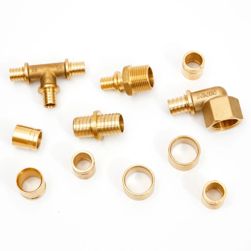 High Quality Factory Copper Compression Brass Elbow Pex Sliding and Axial Copper Fittings Plumbing