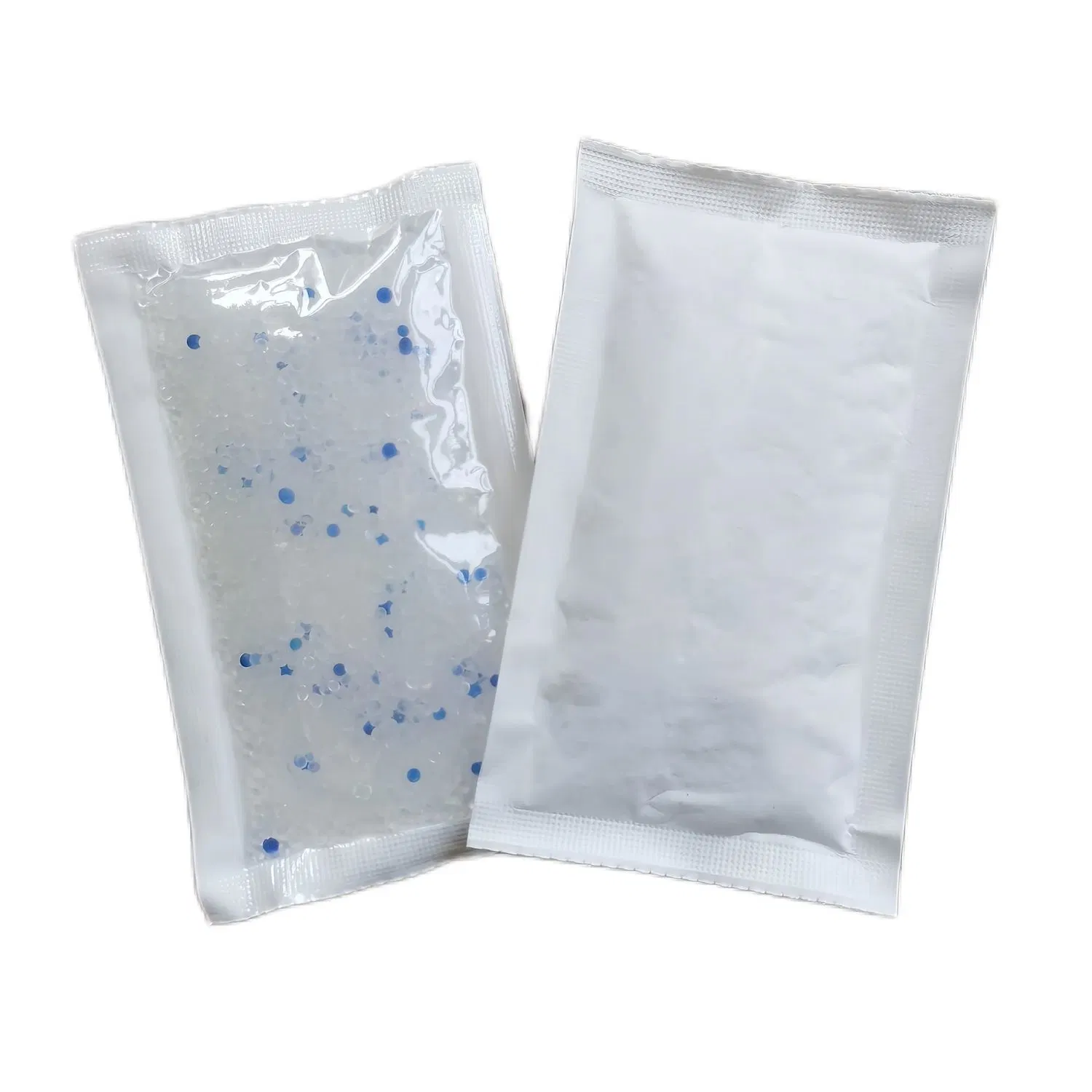 95% White Mixed with 5% Color-Changing Silica Gel Desiccants in 4-Side Seal Bag (customized size)