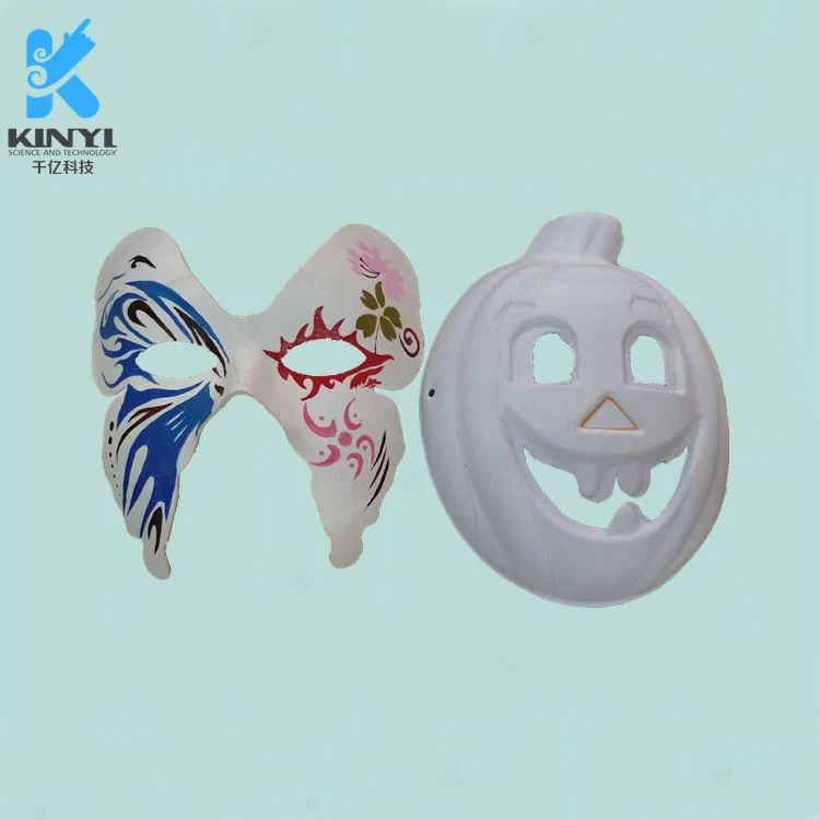 eco-FriendlyWhite Painting Mask handmade Pumpkin 3D Paper Mask for الحفلات