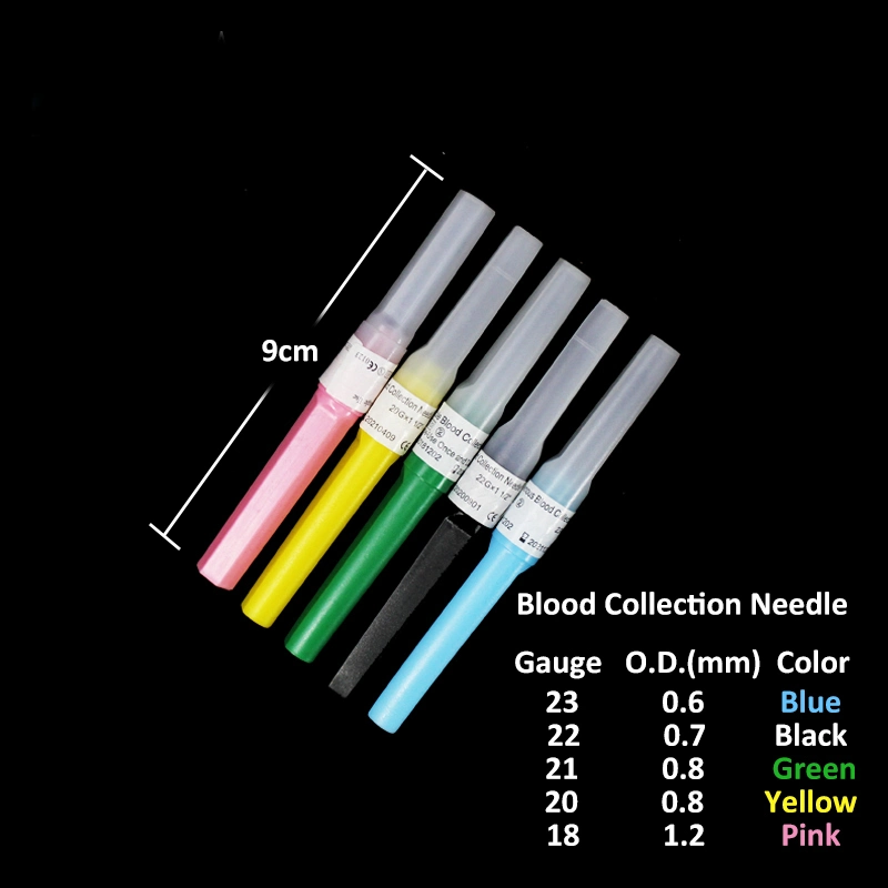 18-23G Edelstahl Nadel Blut Sammlung Nadel mit Kunststoff-Griff