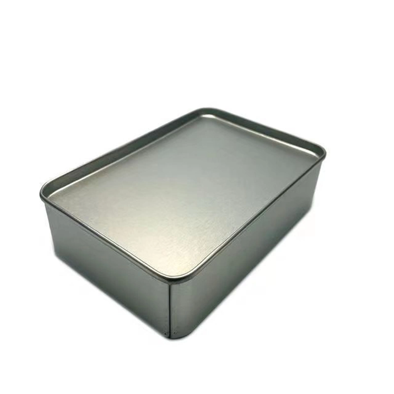 Caja pequeña de estaño de metal vacío con ventana, caja de almacenamiento de metal, almacenamiento con tapa con bisagras, caja de almacenamiento portátil mini, llave de monedas de dinero