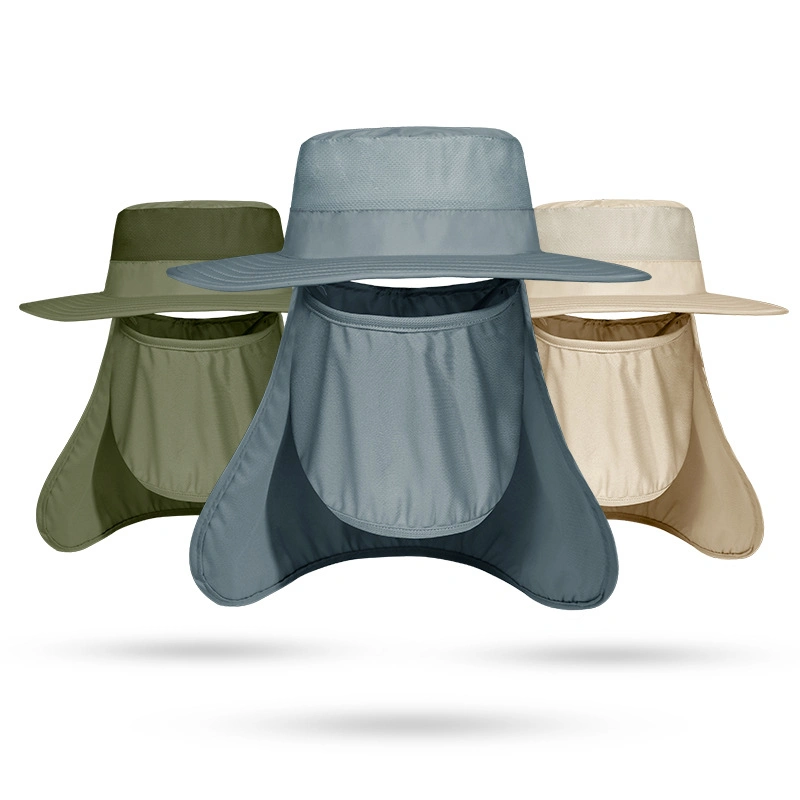 Hot Selling Multifunctional Polyester Big Brim Breathable Fishing Sun Hat