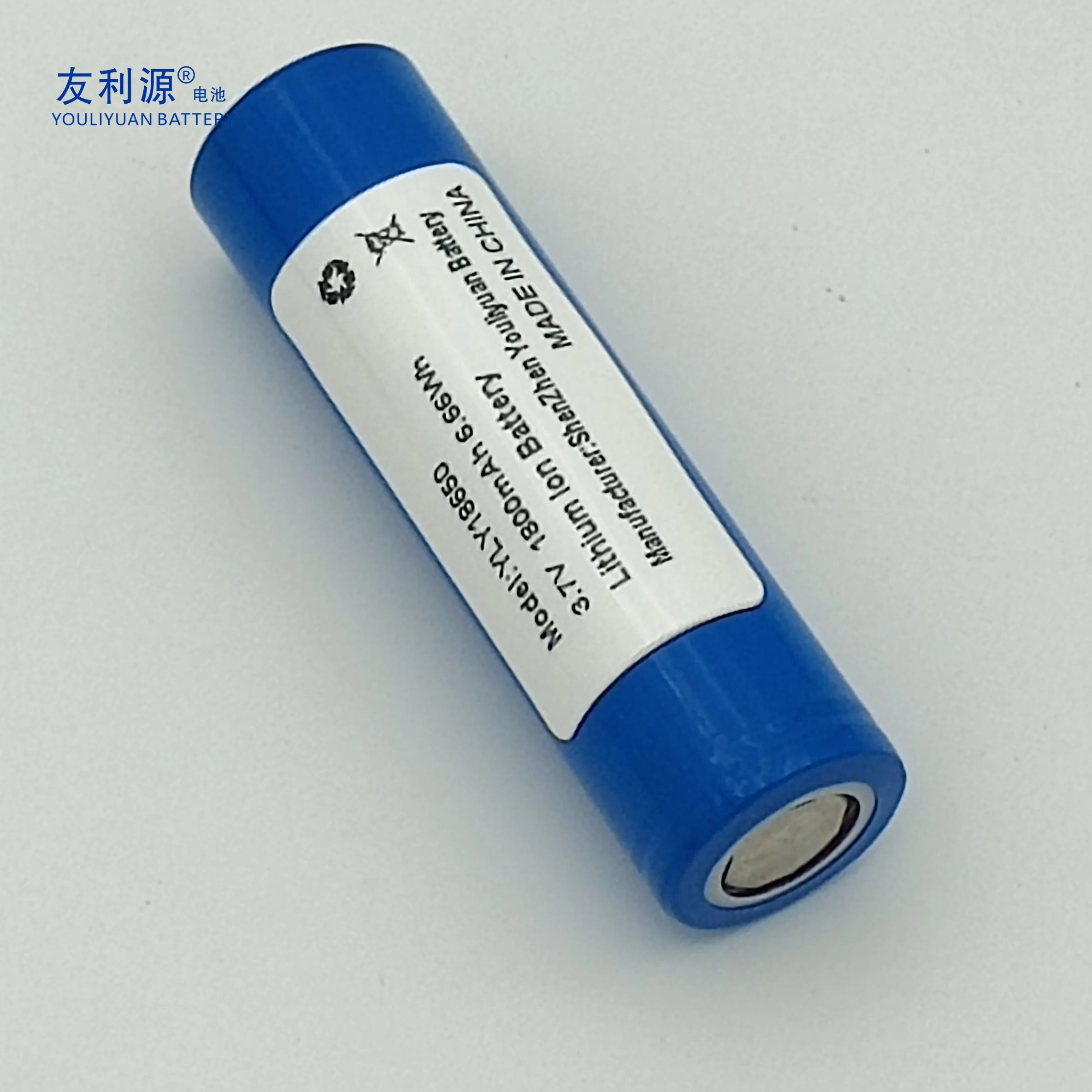 Factory Rechargeable 18650 Battery Cell 3.7V 1800mAh 6.66wh Lithium Battery with PCB and Cap for Massage Gun Battery