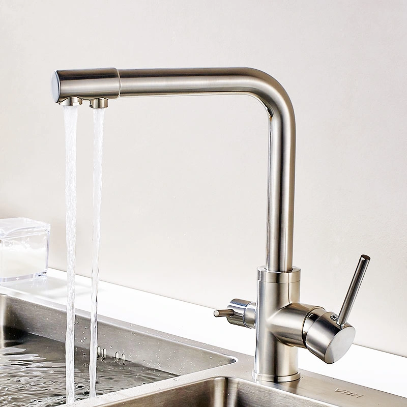 Innada Modern Style Popular Sale 304 Stainless Steel 360 Revolve 3 Way Kitchen Sink /Basin Filter Faucet with Purified Water Filter