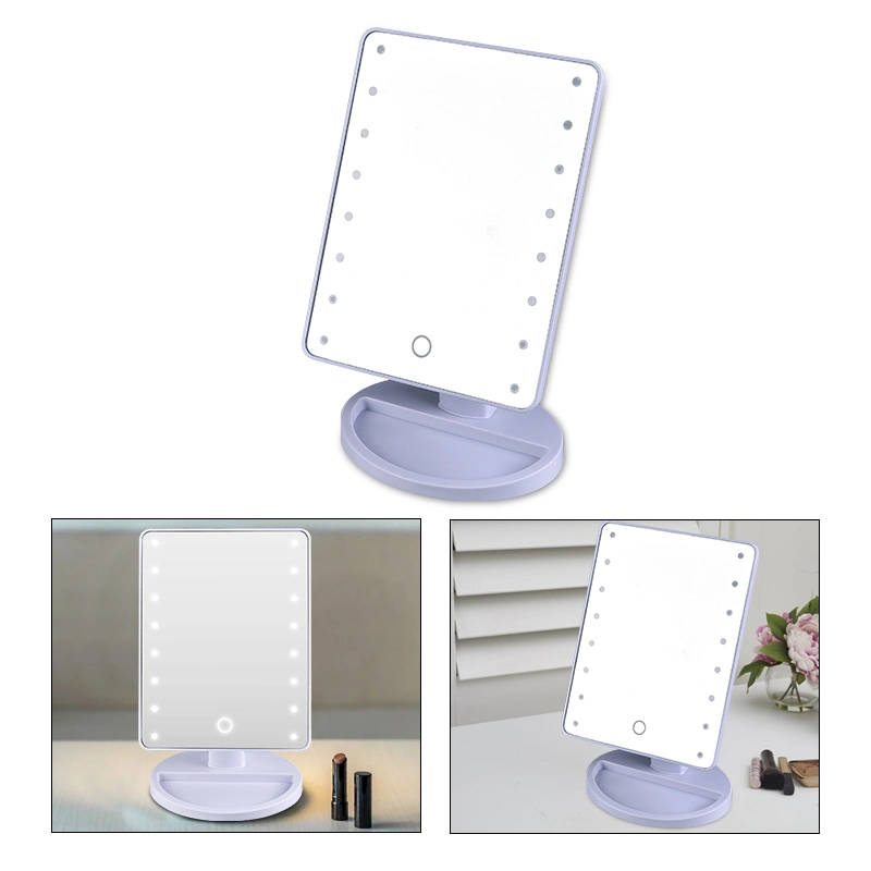 Miroir de maquillage éclairé à LED avec piles 4*AA