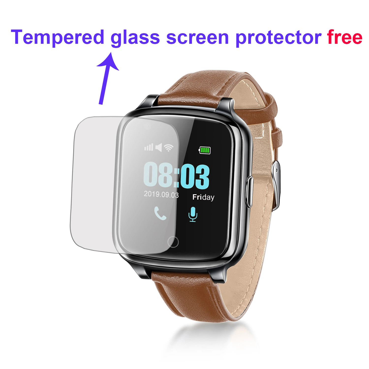 Latest 4G Android Video call IP67 water resistance senior healthcare Wearable GPS Tracker phone with accurate positioning heart rate body temperature D41