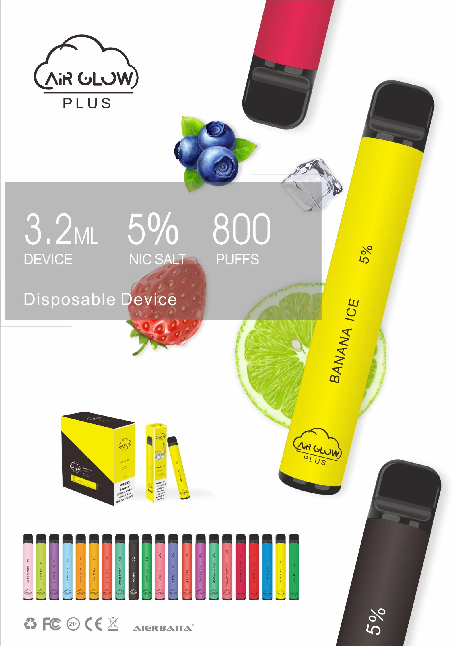 Hot Brand Selling Vape Pod Kit Electronic Cigarettes with 800 Puffs Health Cigarette with 5% Nicotine