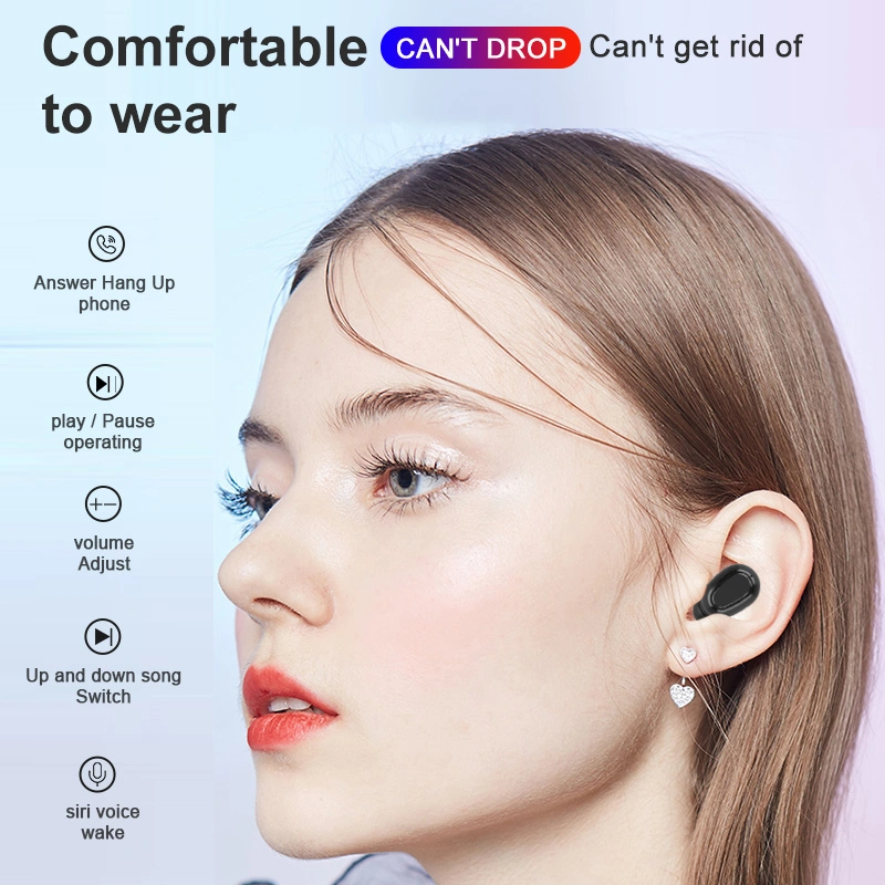 Mini Headphones Tws 5.0 Wireless Earbuds Earphone with Charging Box Tws Headset with LED Display Headphone