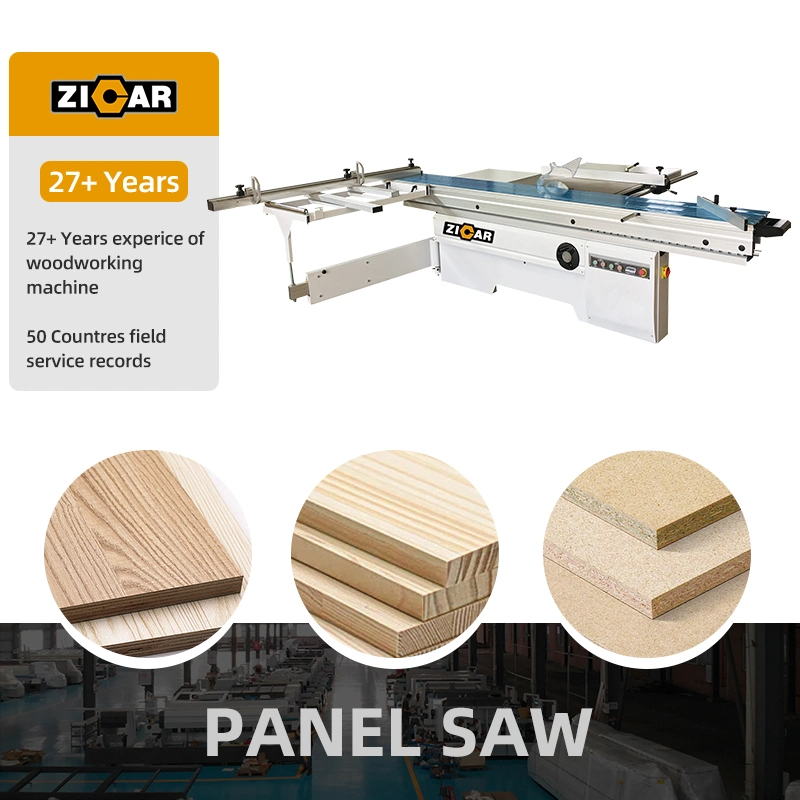 ZICAR wood base panel saw machine with scoring blade for cutting wood