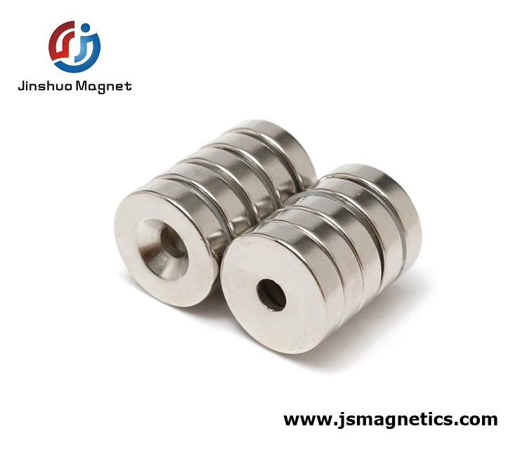 Neodymium Rectangular Magnets with Counter Bore Countersunk Hole Magnets with Mounting Screws