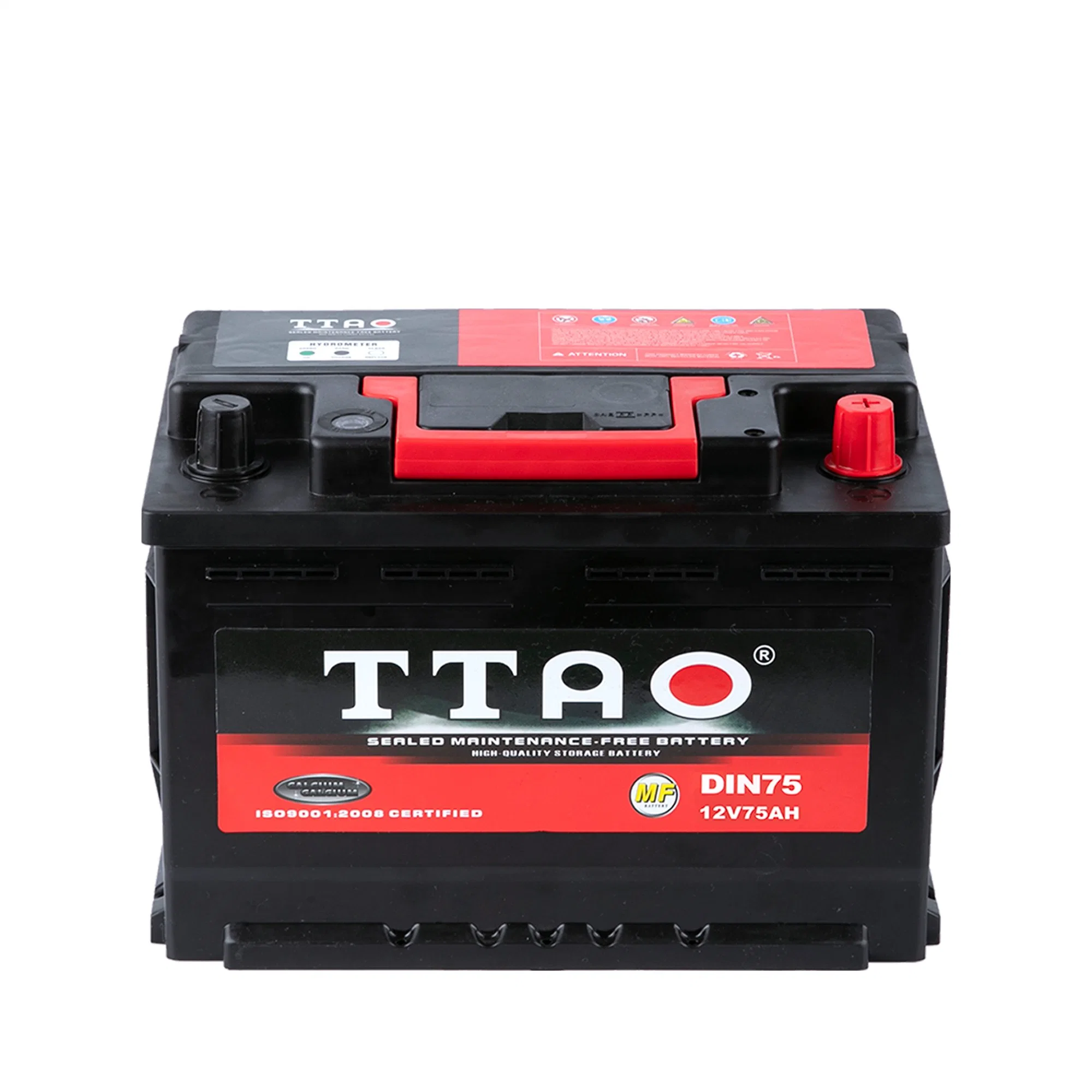 DIN75 Automobile Engine Storage Battery 12V75ah Maintenance Free Car Battery