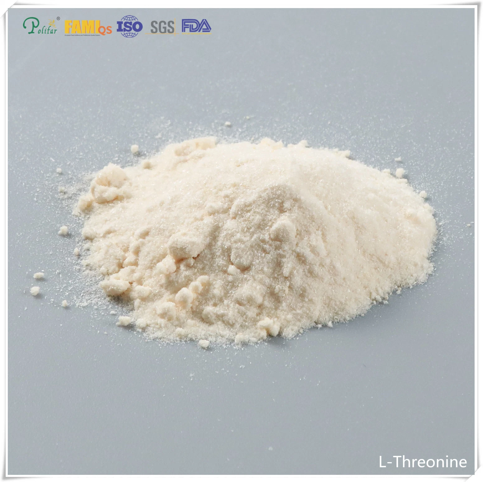 L-Threonine Feed Grade 98.5% CAS: 72-19-5 for Newborn Pig, Covering Pig, Poultry, Shrimp, Eel Fami-QS, ISO