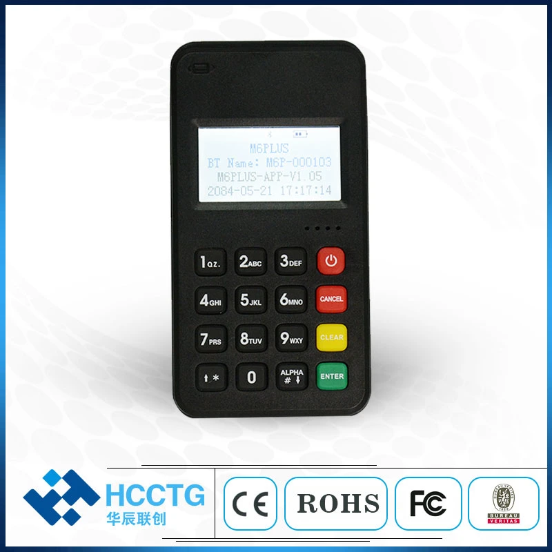 Safe Mpos EMV ISO 7816 Chip Card Reader USB Mobile Payment POS Terminal with Lattice LCD Display M6 Plus