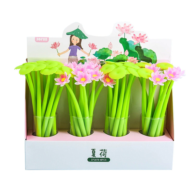 Summer Lotus Leaf Neutral Pen Creative Student Stationery Factory Direct Vendas