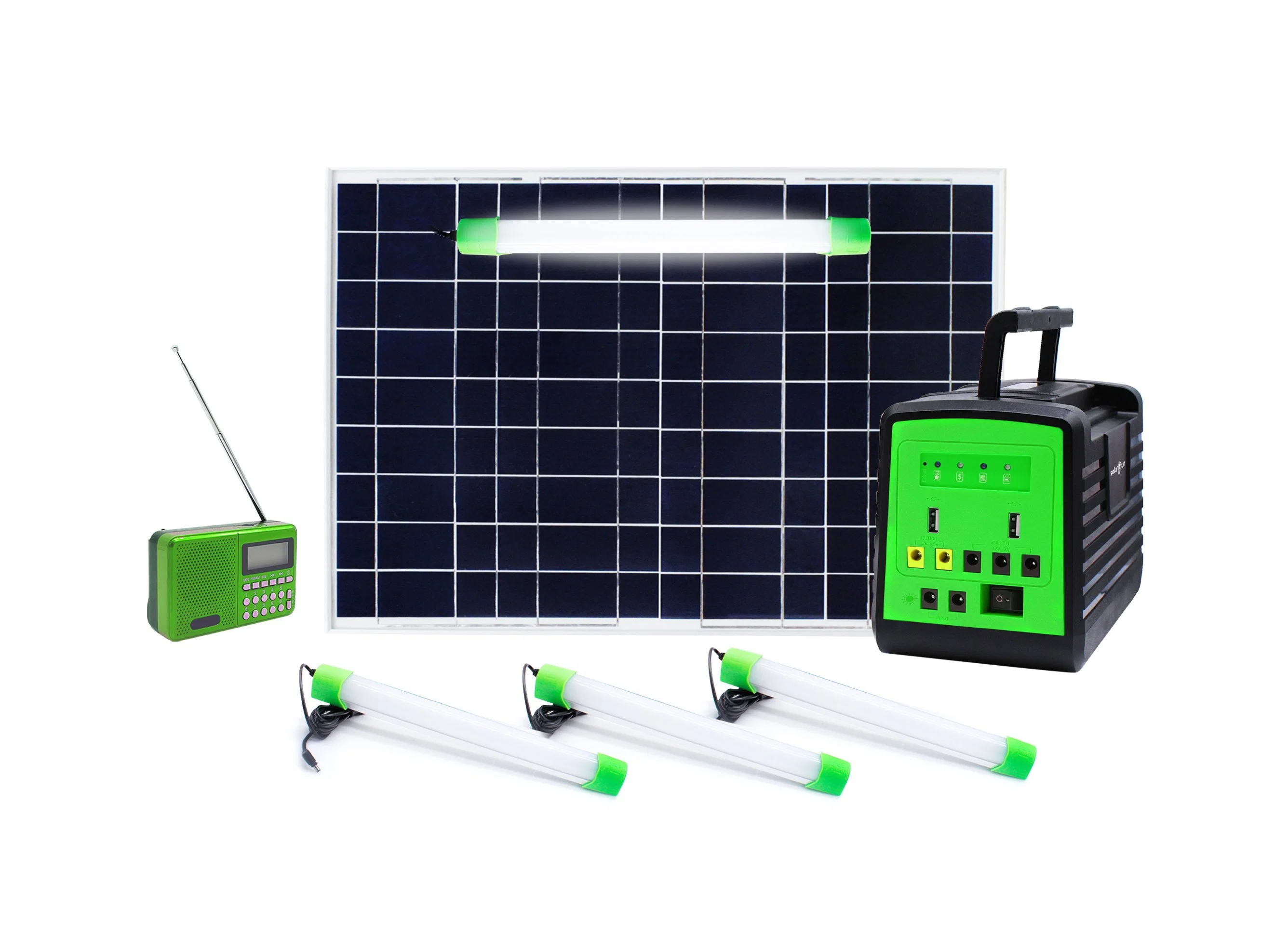 Paygo Home Solar System Kit for Small Solar Panel Green Lighting System Kit