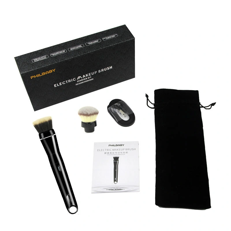 Eléctrico Portátil inicio pincel de maquillaje maquillaje recargables USB giratorio Cepillo Cepillo de polvo suelto