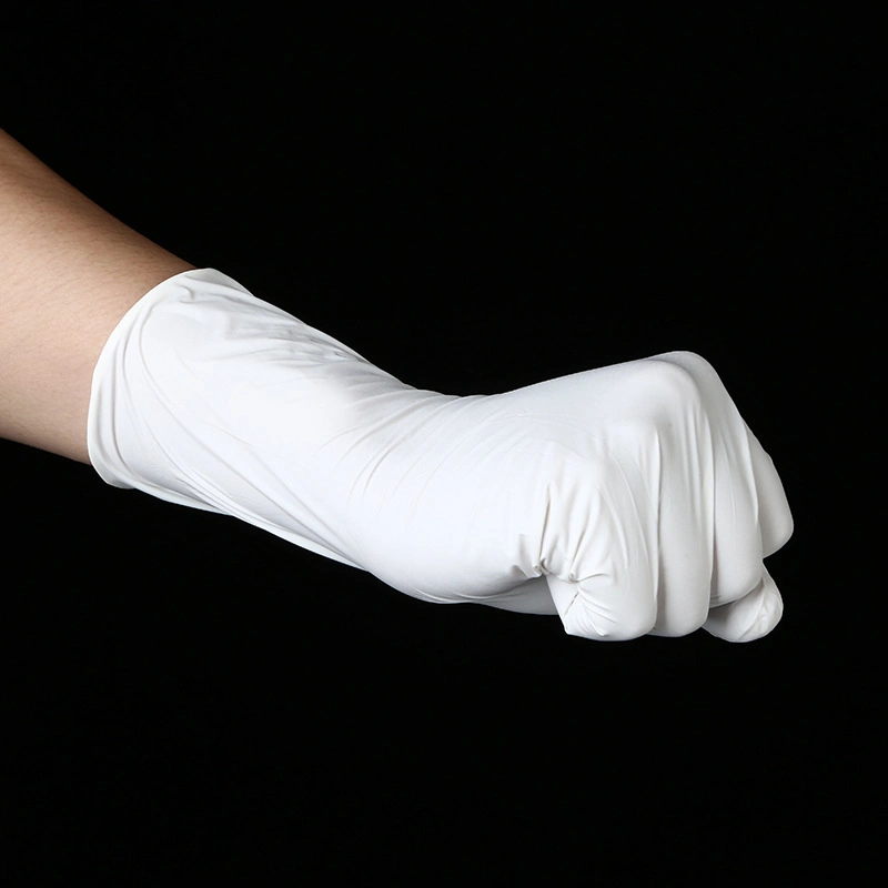 High quality/High cost performance White Disposable Gloves Powder Free Non Sterile Nitrile Examination Gloves