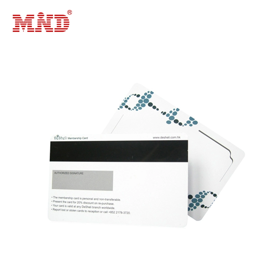 Cmyk impresa personalizada PVC plástico de la tarjeta magnética con Loco 300OE.