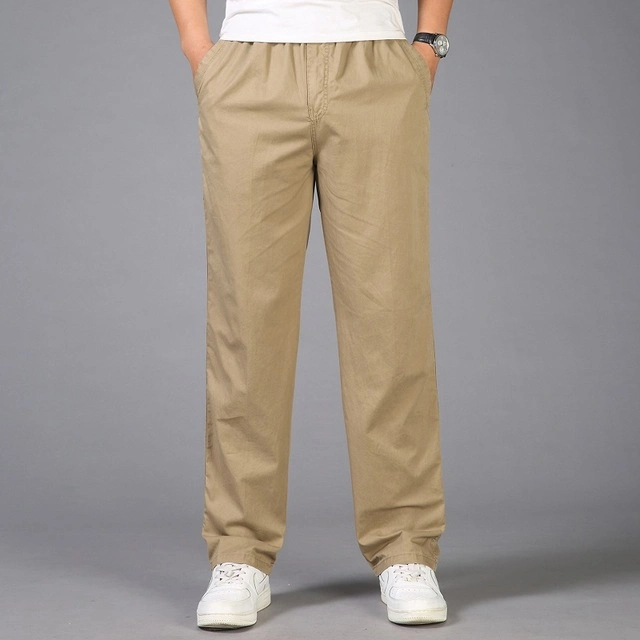 2021 Summer Fashion Men's Pants Casual Cotton Long Straight