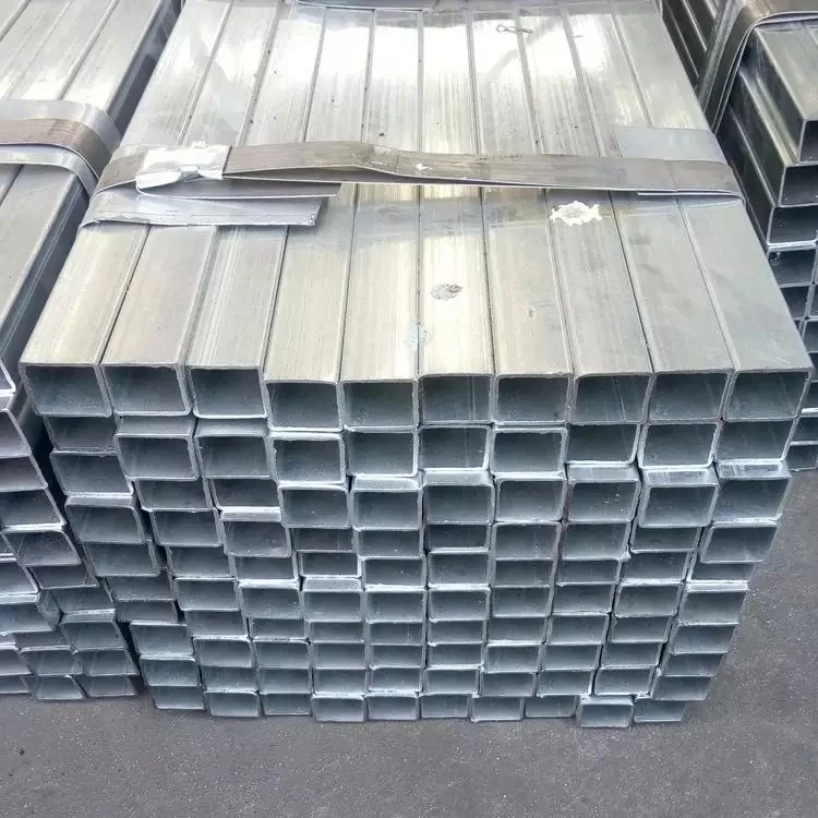 Tubo cuadrado de 40X40 Shs cuadrados de acero galvanizado en caliente caliente tubo Tubo de cruce Shs Gi Metal Q195 T235 T345 Tubo cuadrado de acero galvanizado