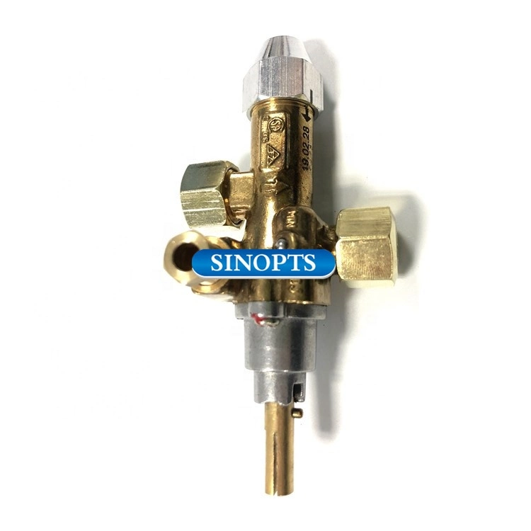 Brass Gas Safety Valve with Nozzle for BBQ Grill Oven Stove