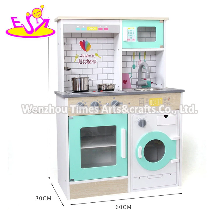 New Released Green Wooden Toy Kitchen Set for Kids W10c575