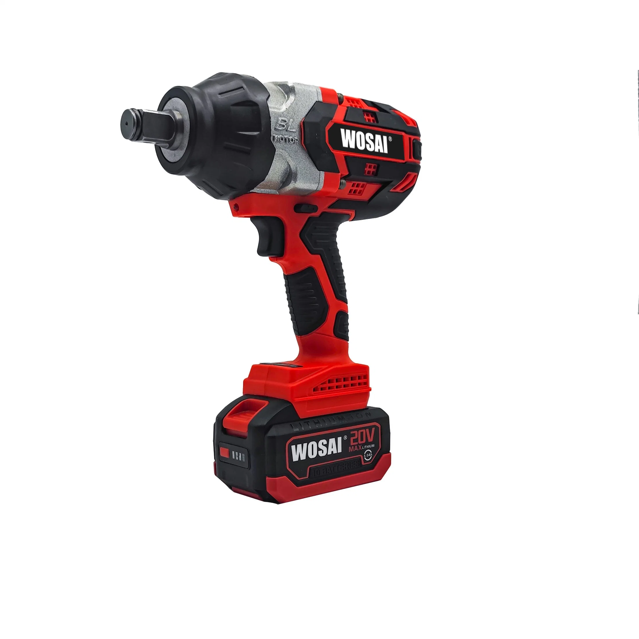 20V Wosai Brushless Lithium Li-ion Battery Cordless Electric Impact Wrench Socket Wrench Impact Power Wrench