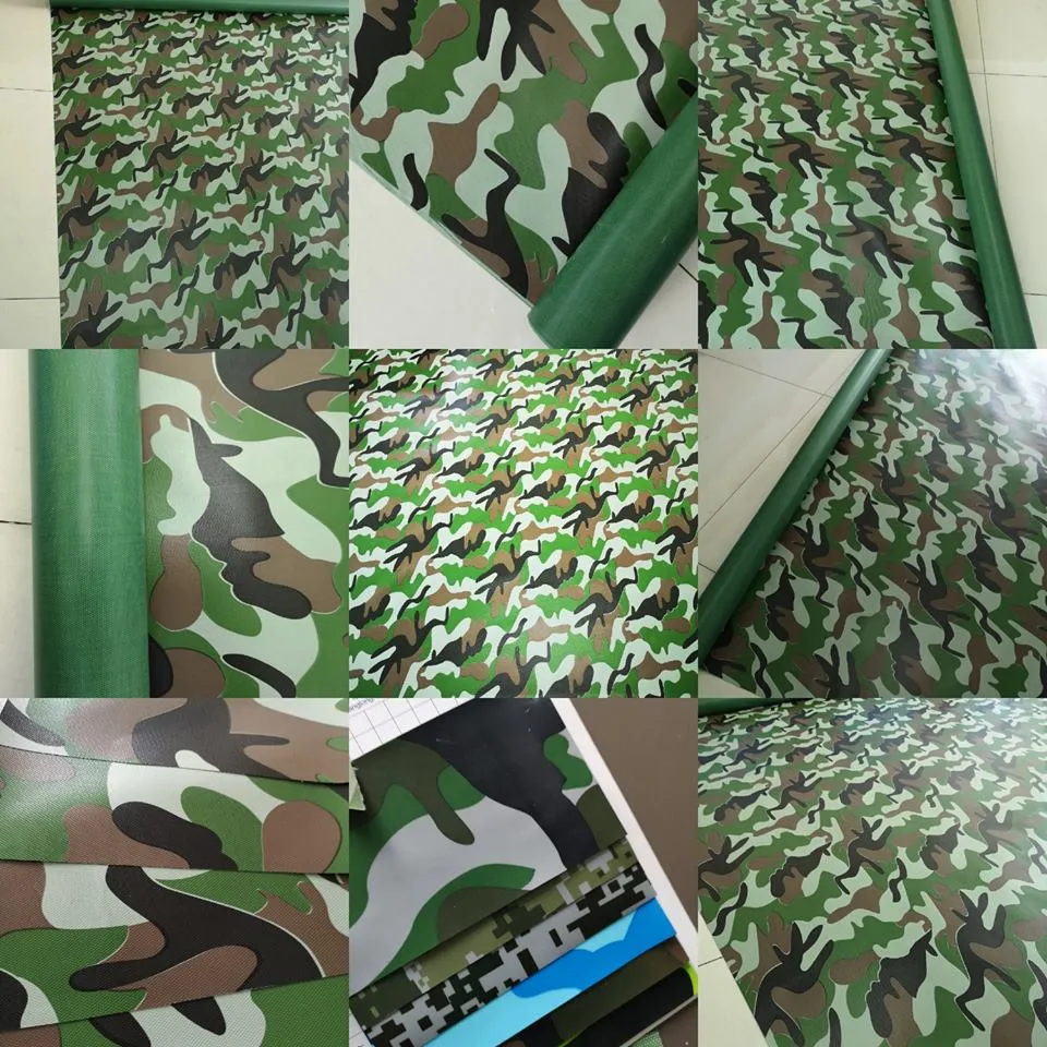 Derflex camuflaje de PVC Lona material para cubiertas de lona azul