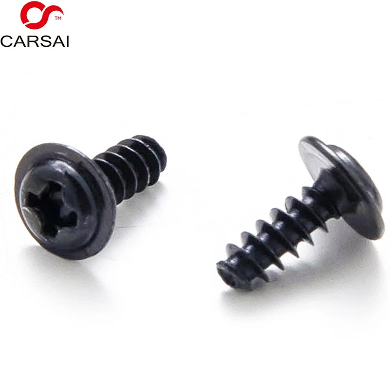 Black Stainless Steel Zinc Plated Oxided Cross Phillips Recessed Round Head with Cushion Modified Truss Flat Tail Self Tapping Thread Forming Rolling Screw