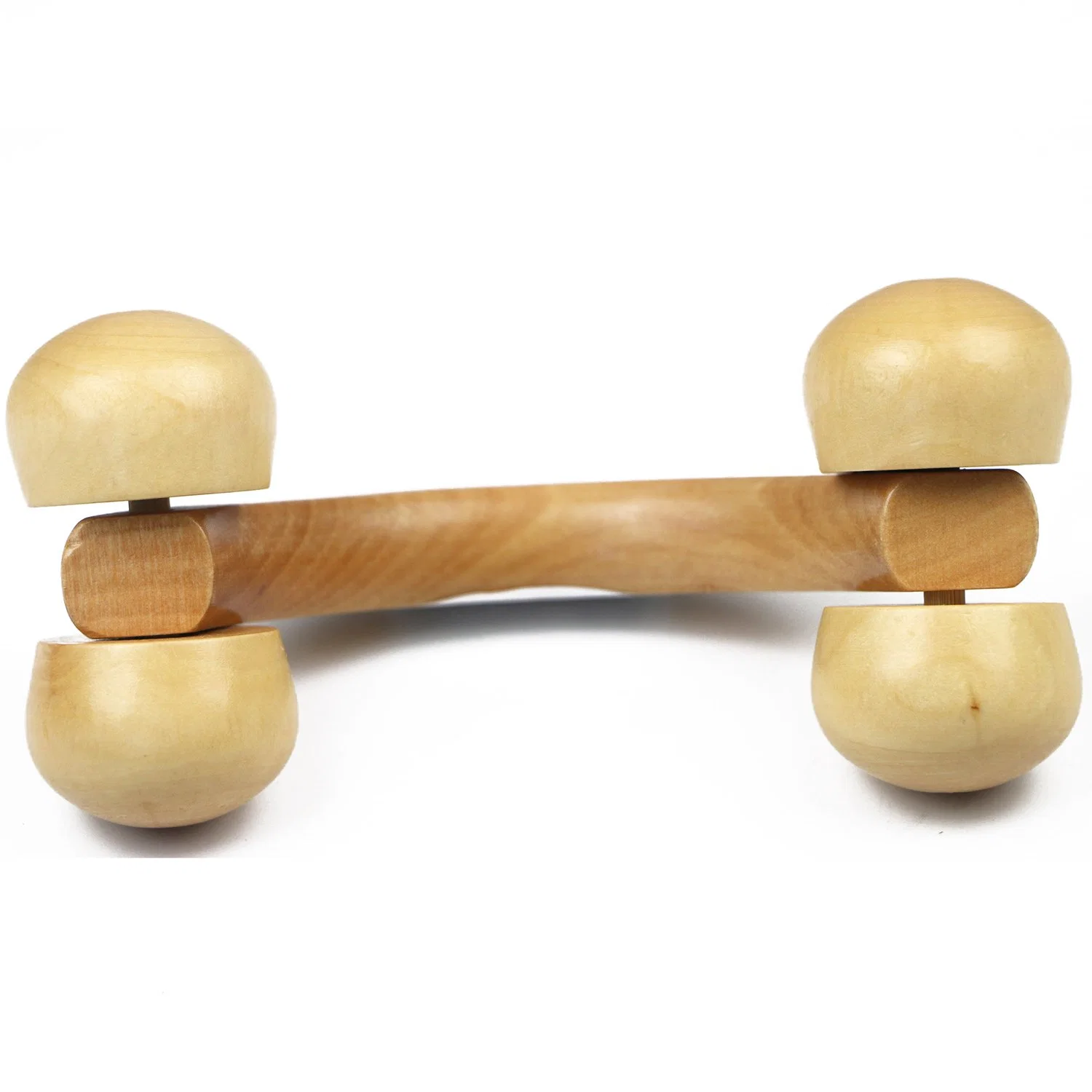 4 Ball Wooden Handheld Body Back Massage Muscle Roller Tool Massager for Neck Shoulder Arms Legs Body