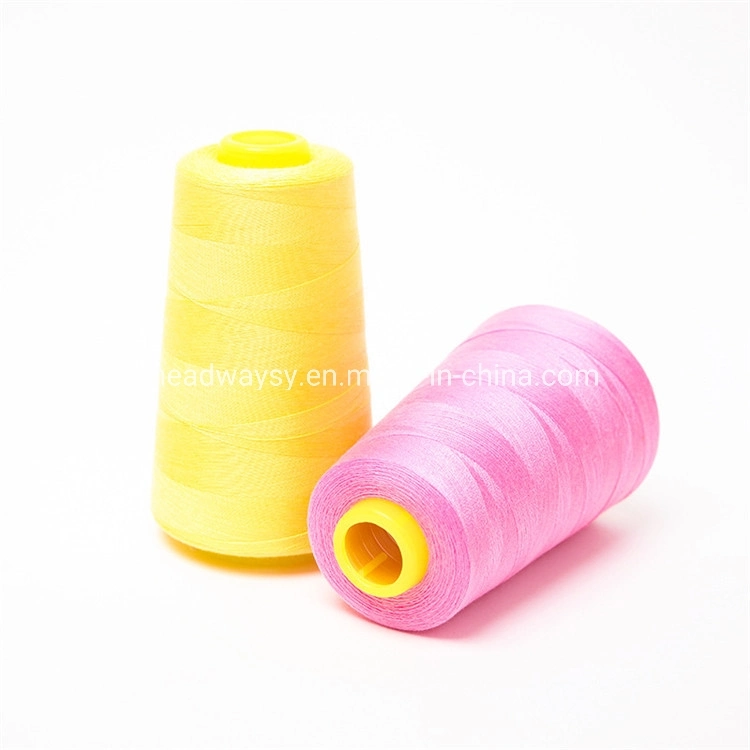 100% Polyester Sewing Thread Free Samples Dyed for Textile