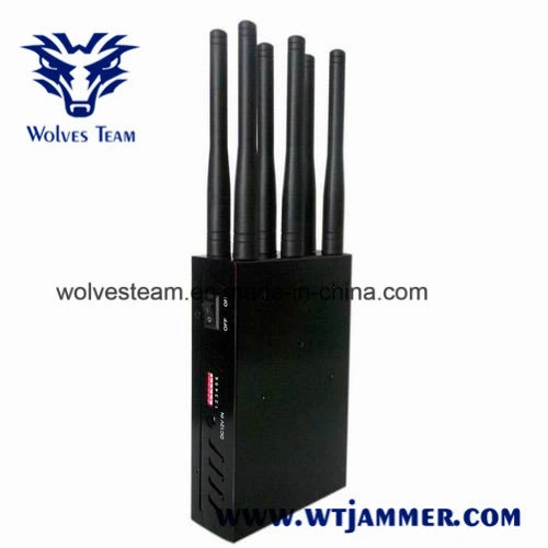 6 Negro de la Antena WiFi portátil 3G 4G 5G Mobile Phone Jammer señal