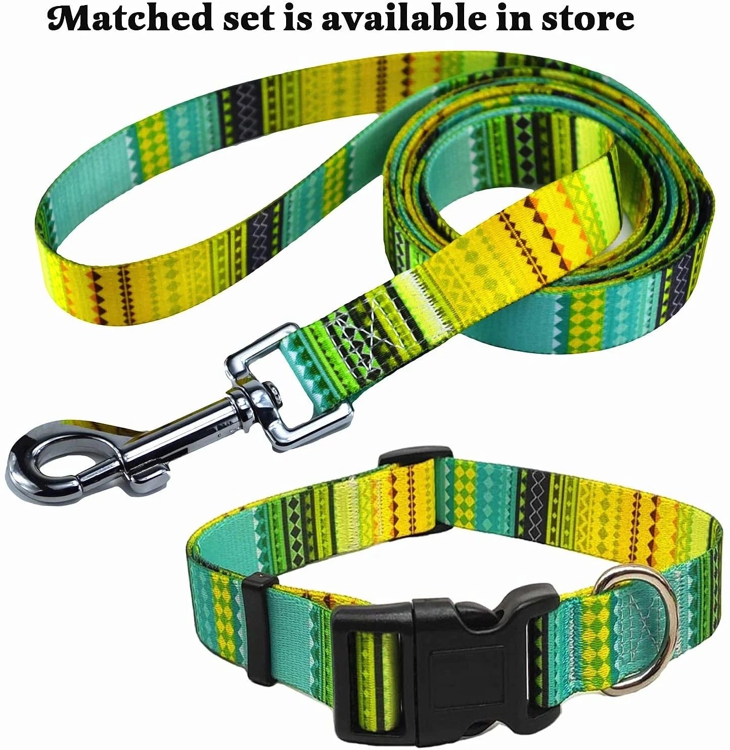 Factory in Stock Products Polyester Pet Dog Rope Leash and Collar