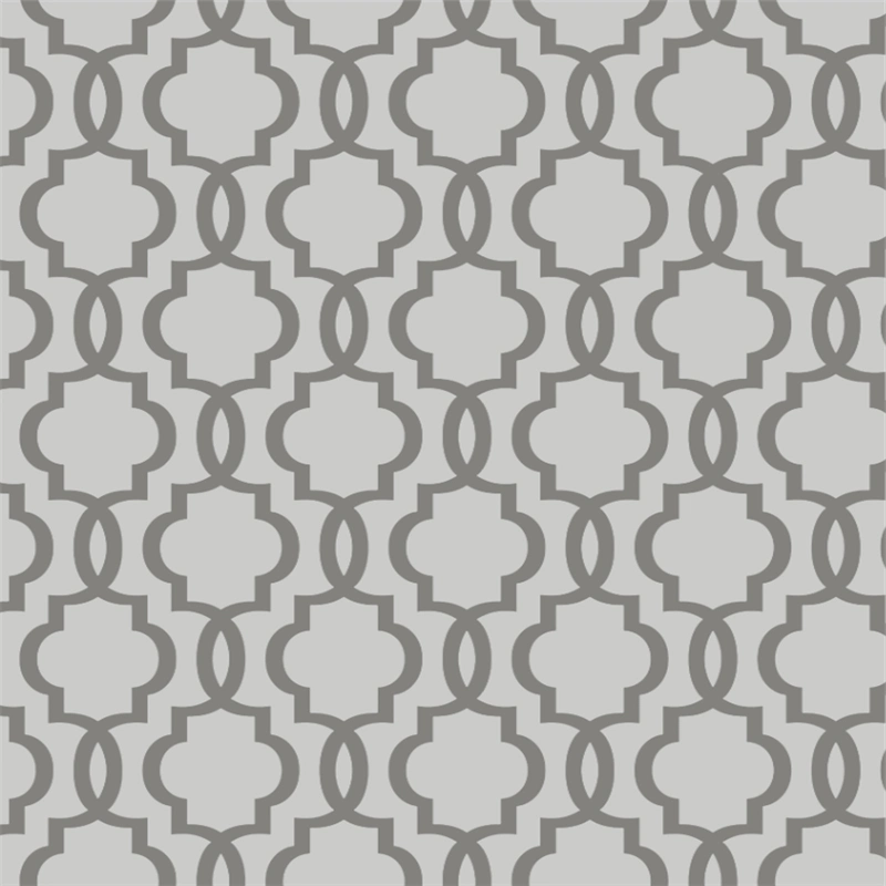 Grey Color Geometric Pattern Wallpaper 106cm PVC Wall Paper