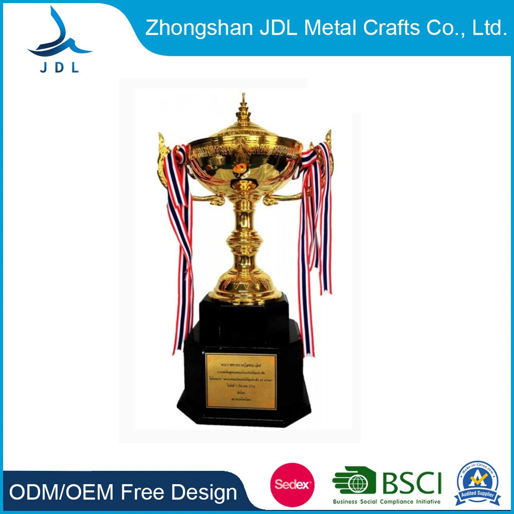 2021 New Arrival Custom Gold Plated Aluminum Material Special Award Cup Trophy as Decoration