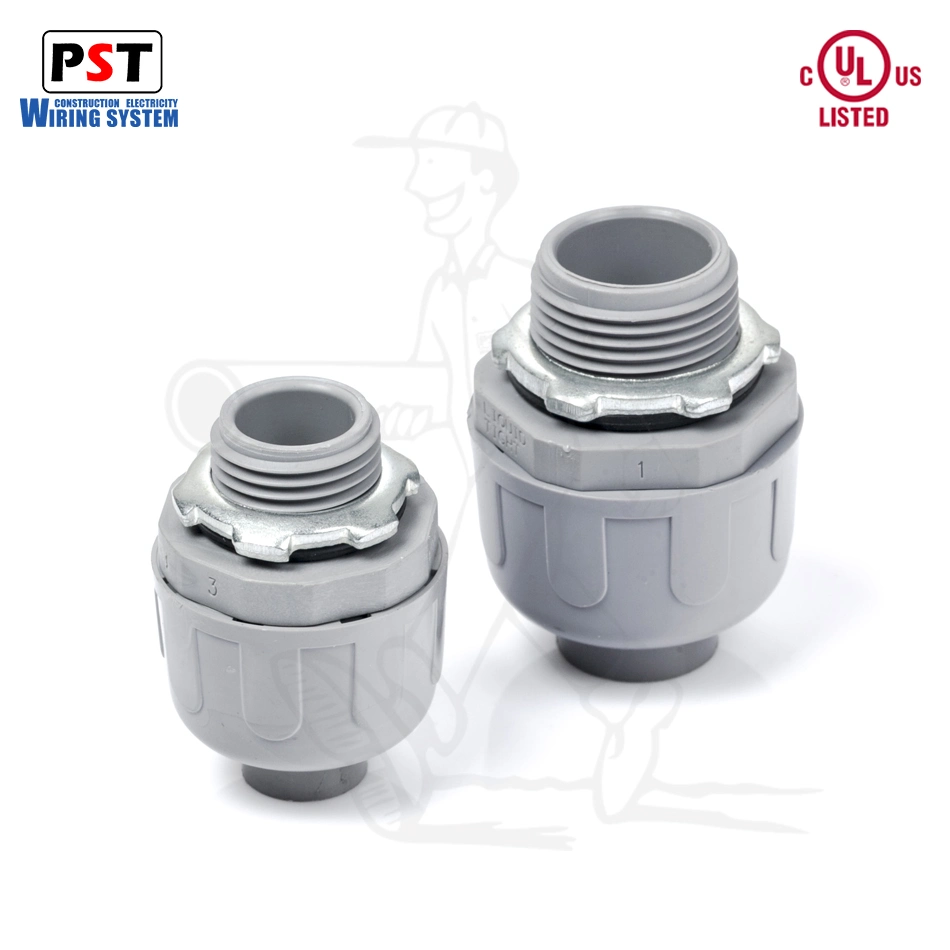 Non-Metallic Liquid Tight Straight Electrical Conduit Connector Electrical Conduit Fitting