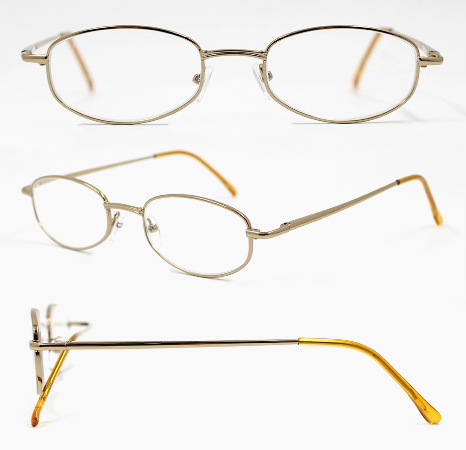 Classic Rectangle Smooth Light Weight Metal Reading Glasses Promotion (WRM21028)