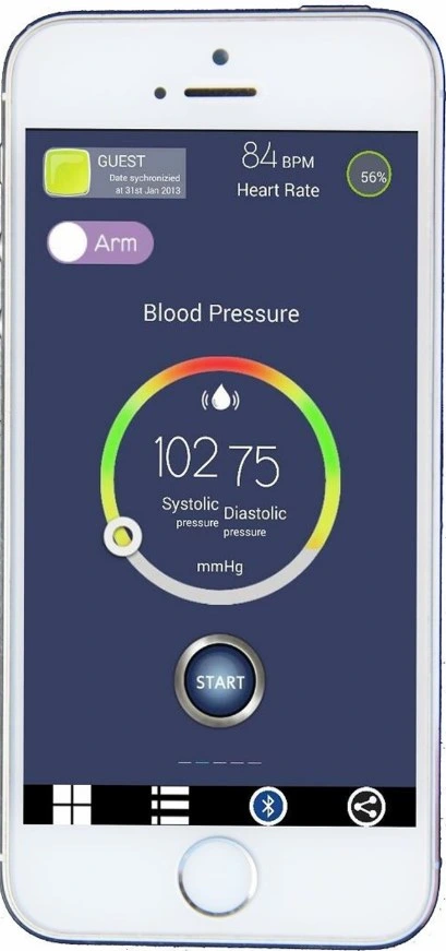 6-en-1 de glucosa en la ECG el dispositivo de monitorización y un pulsioxímetro Health Monitor