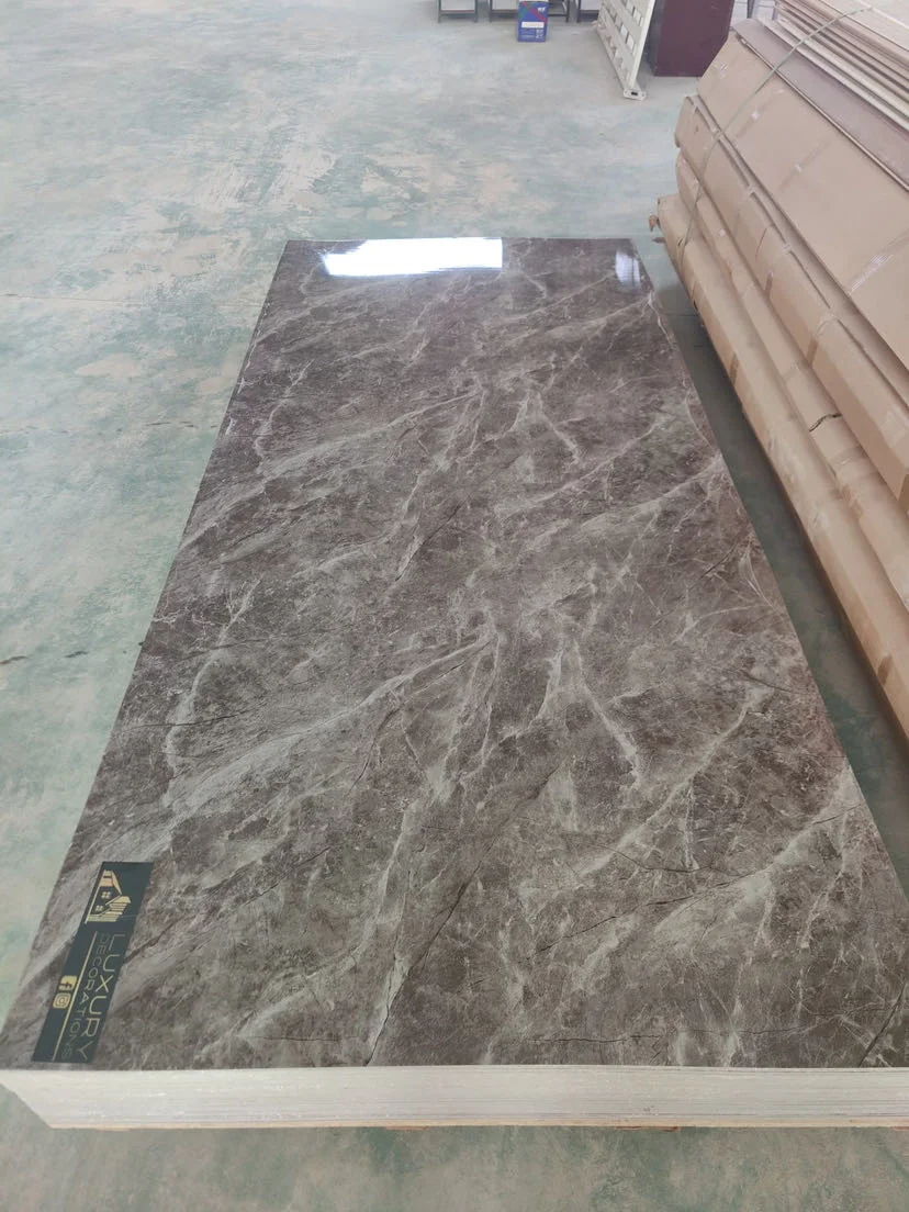 High Glossy PVC Marble Sheet UV Marble Sheet Spc Wall Decorative Panel 1220X2440X2600/2800/3000X2.0/2.5/2.8/3.0mm Decoration Building Material