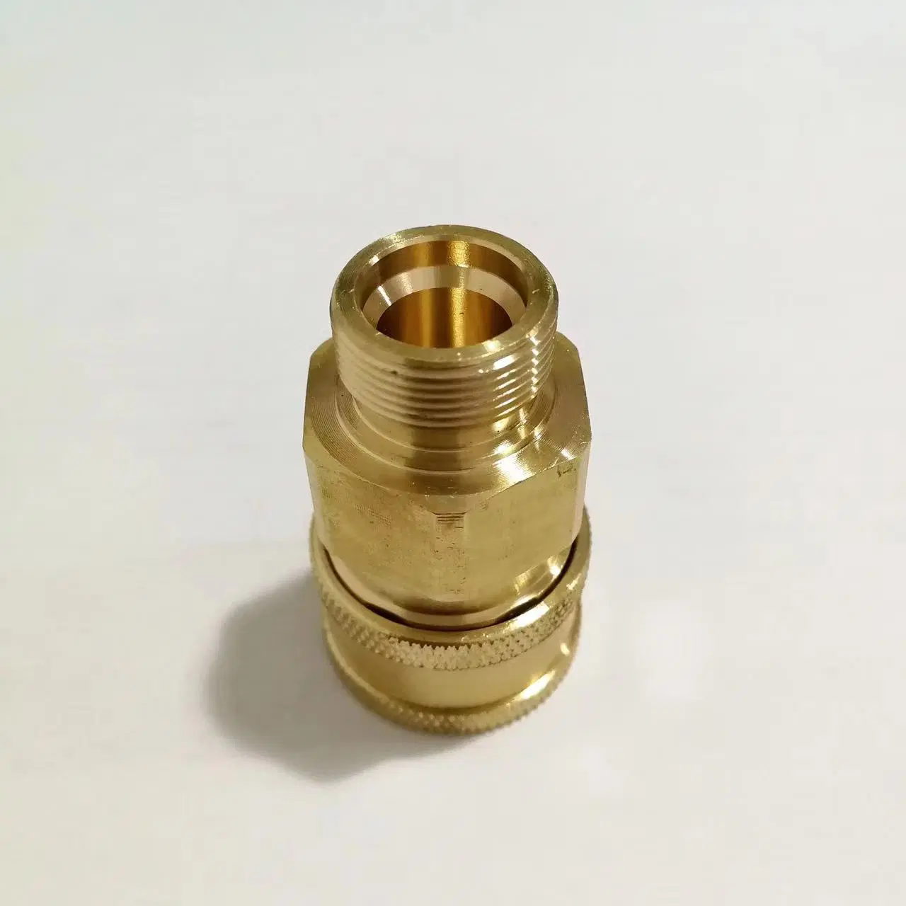 Brass Adapter for Pressure Washer 3/8" Fast Connector External Thread Adapter Machining Milling Turning Precision CNC OEM Hydraulic Fitting Hoses Connector