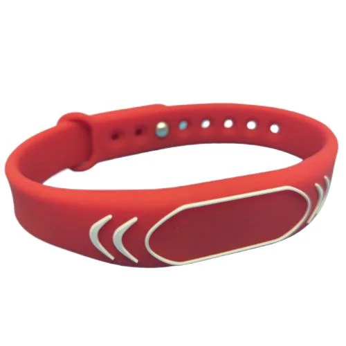 Dual Lf Hf RFID NFC Silicone Wristband Silicone Bracelet for Access Control Water Park