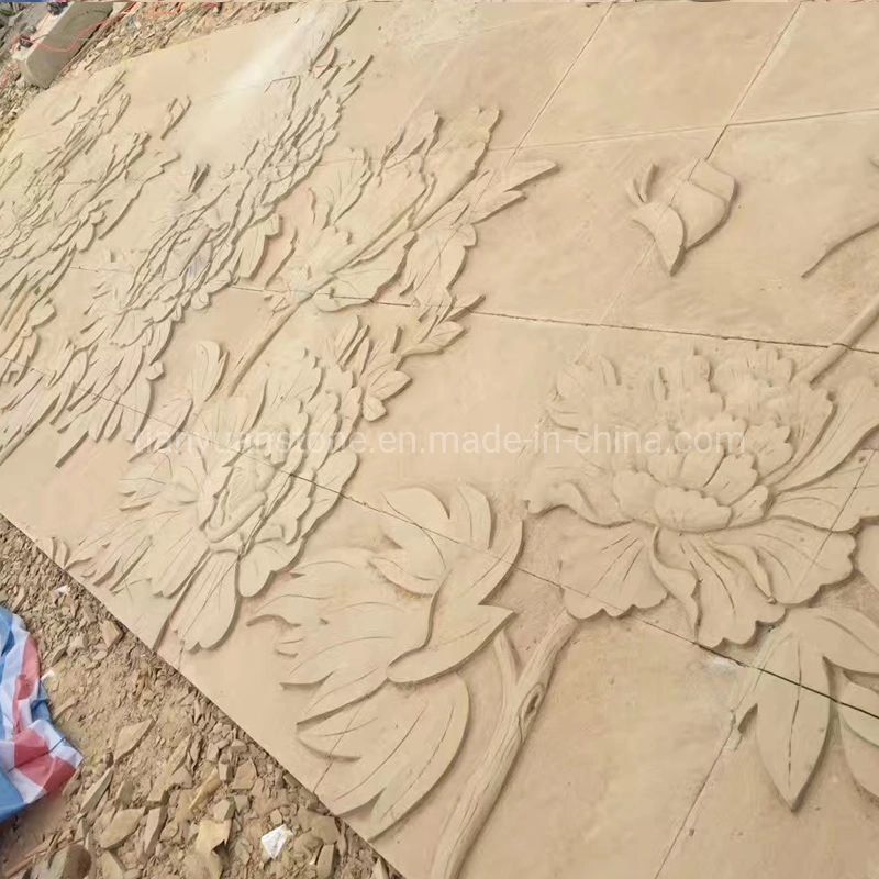 Building Material Sandstone Carving Panel for Wall Decoration