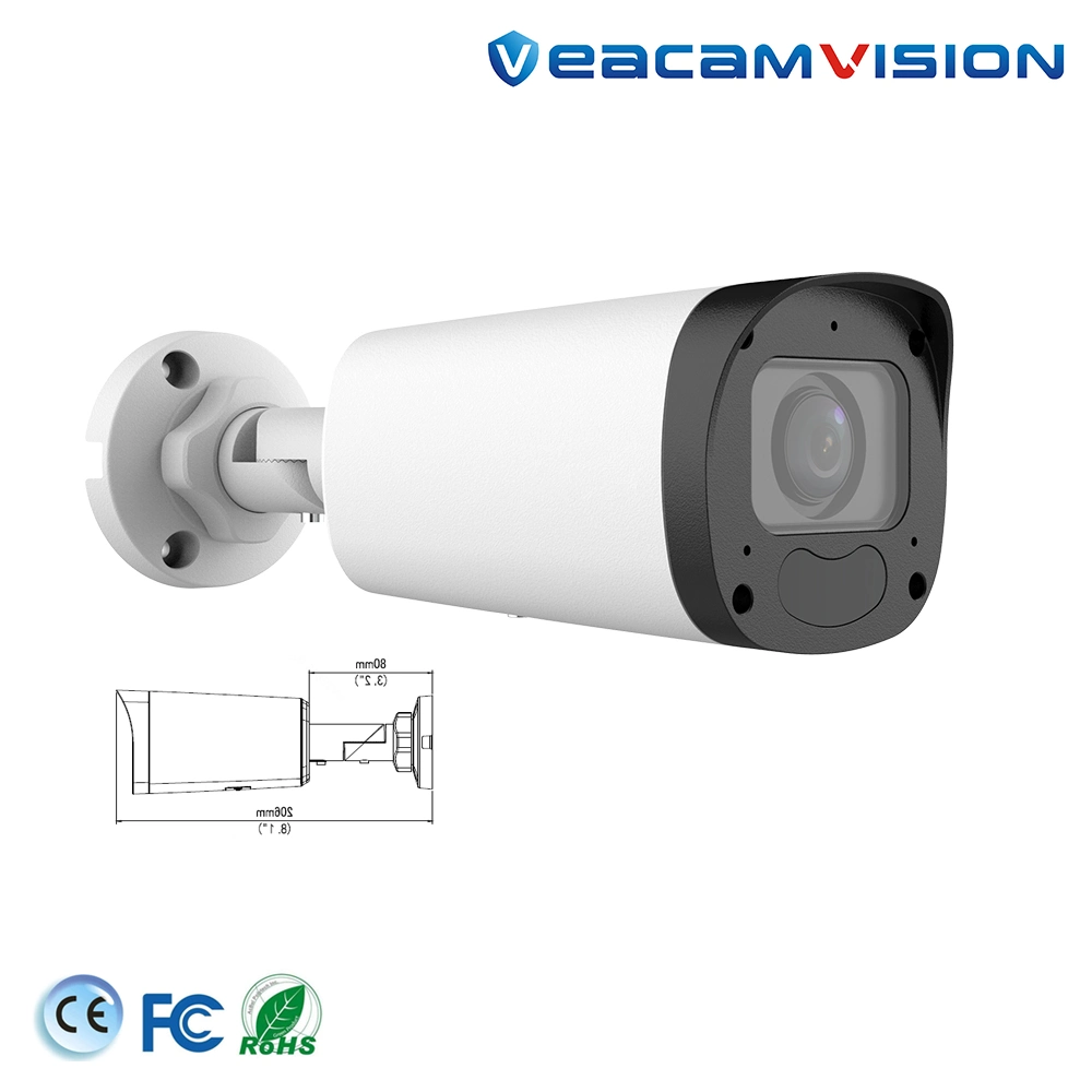 Motion Detection Tampering Alarm Audio Waterproof IP67 Outdoor Network Camera Motorized Lens Security Camera Poe IP Network CCTV Camera for Security Safety