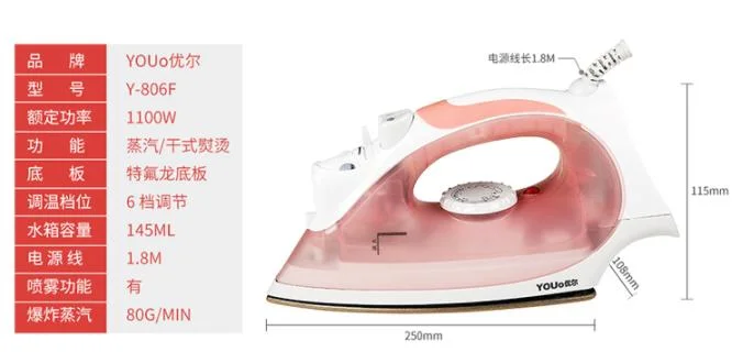 Hot Selling and New Design Home Using Ceramic Electric Steam Press Iron