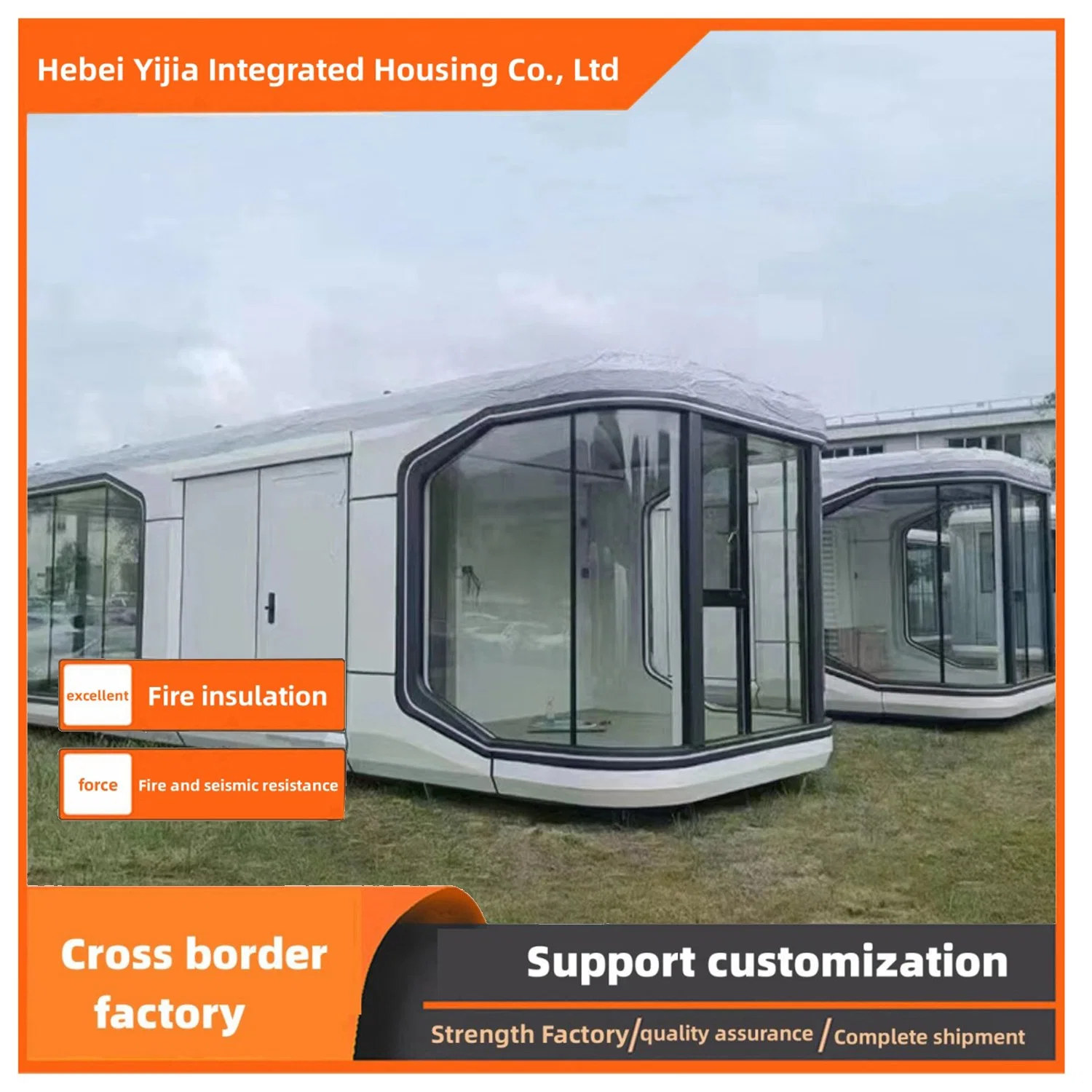 Yunsu S9 High-End Camping Zimmer 40ft Sunshine House komplett Container Resort Hotel Capsule Home