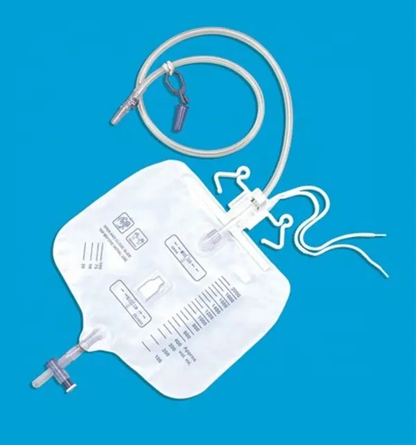 ODM Disposable Urinary Anti Reflux Drainage Bag Device Collector Bag Urine Collector 2000ml Urine Bag